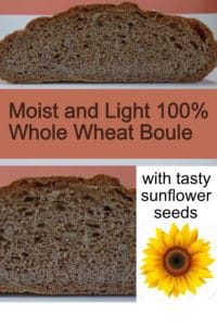 cross section of whole wheat boule with seeds