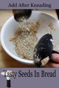Sunflower Seeds Added to Bread Dough