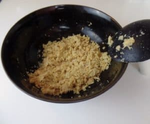 a bowl with mashed chickpeas and the dome kitchen tool